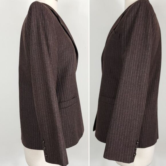 Vintage Daniel for Spellbound Pinstripe Wool Blazer Jacket Size 8 - Picture 9 of 10